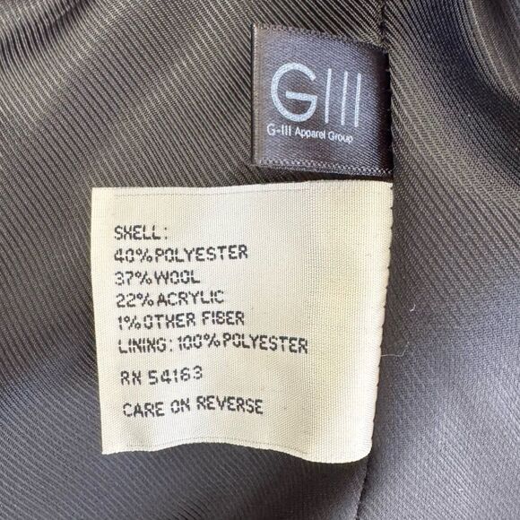 Kenneth Cole Black Boucle Tweed Coat Size 2 - Picture 7 of 7